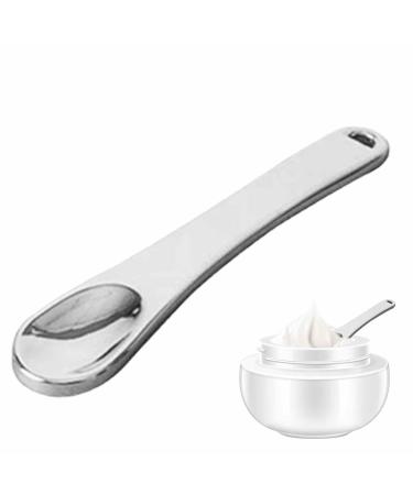 Metal Makeup Spatula Eye Cream Spatula Facial Massage Spatula Sticks | Stainless Steel Makeup Spatula Cosmetic Mixing Spatula Makeup Palette Spatula Metal Makeup Scoop Cosmetic Spatula Tool Silver