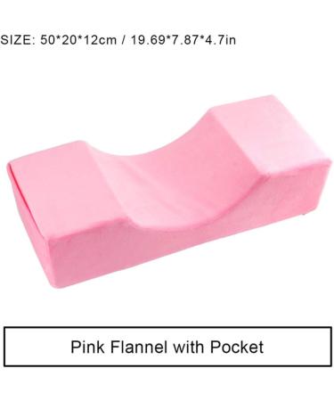 Hojffuue Eyelash Extension Pillow - Ergonomic Flannel Cushion for Salon Use | Perfect Makeup Tool in Pink - Buy Online on GoSupps.com