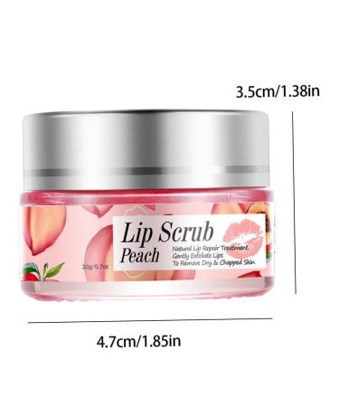Peach Lip Scrub Exfoliator | Overnight Moisturizer & Lip Repair Balm | Hydrating Sleeping Cream - International Shipping - Buy Online on GoSupps.com