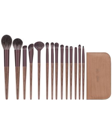 DFHBFG 14 Brushes Set Complete Makeup Brush Set for Face Finishing Loose Powder Brush Blush Eye Shadow Brush 1 D