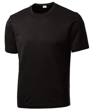 Opna Men's Big & Tall Short Sleeve Moisture Wicking Athletic T-Shirts Regular Sizes & XLT's X-Large Tall Black