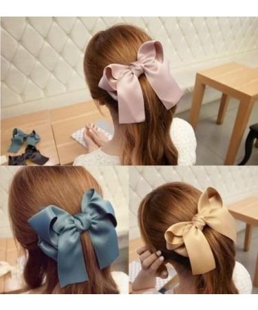 Gemini_mall Z17N Black Bow Hair Clip - Elegant Acrylic Hair Accessory for All Hair Types | International Shipping Available - Buy Online on GoSupps.com