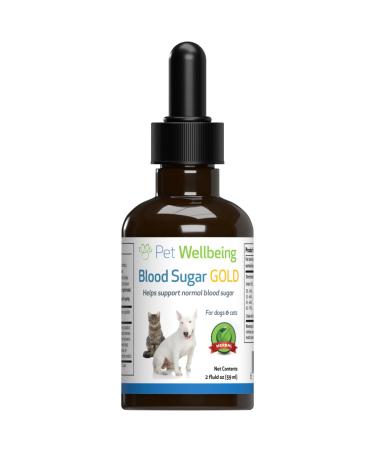 Pet Wellbeing - Blood Sugar Gold for Cats - Natural Support for Healthy Blood Sugar Levels in Diabetic Cats - Insulin Stabilization & Normal Pancreatic Function - 2 oz (59 ml)