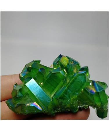 Collection Small Size Crystal Stone Rare Beautiful Green Flame Aura Quartz Crystal Cluster Specimen - Buy Online on GoSupps.com