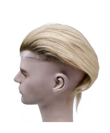 NLW European Human Hair Toupee 10x8 Straight Lace Hairpiece for Men in Light Blonde - T4/613 - Buy Online on GoSupps.com