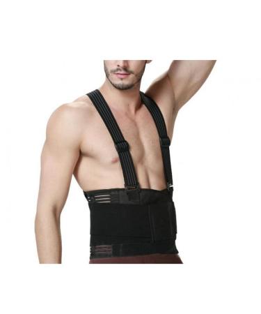 Suspender Belt Adjustable Posture Corrector Lumbar Brace Shoulder Band Corset Relief Lower Back Pain Black Skod - Buy Online on GoSupps.com