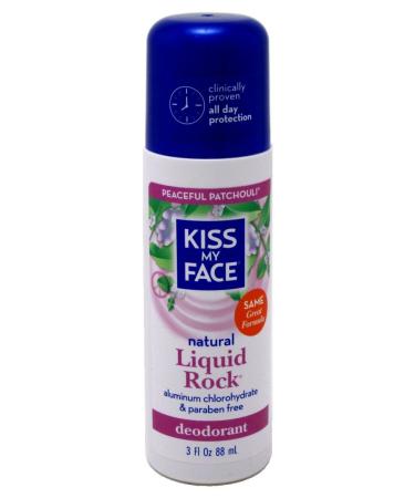Kiss My Face Deodorant Liquid Rock Roll On Patchouli 3 Ounce (88ml) (6 Pack) Patchouli 3 Fl Oz (Pack of 6)