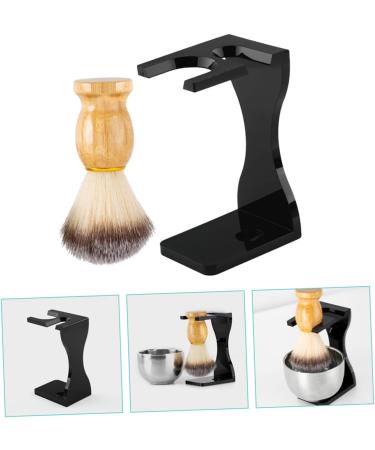 Shop Minkissy Razor Set & Hairdressing Brush - Men's Shaving Brush & Acrylic Holder for Salon Quality Grooming - Buy Online on GoSupps.com
