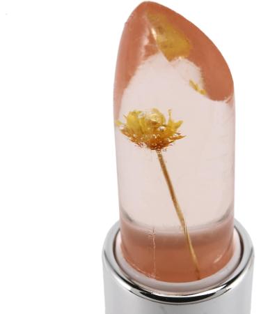 carrub Beauty Bright Flower Crystal Jelly Lipstick Magic Temperature Change Color Lip Balm Makeup Lemon yellow - Buy Online on GoSupps.com