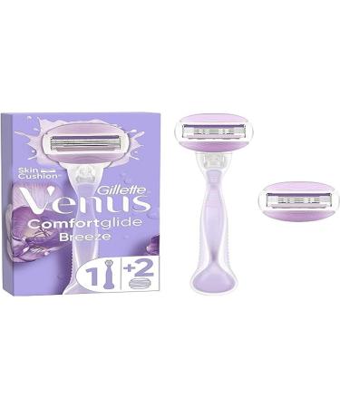 Gillette Gillette Venus Comfortglide Breeze Razor 1 Handle 2 Blade Refills 3 Blades Smooth Shave