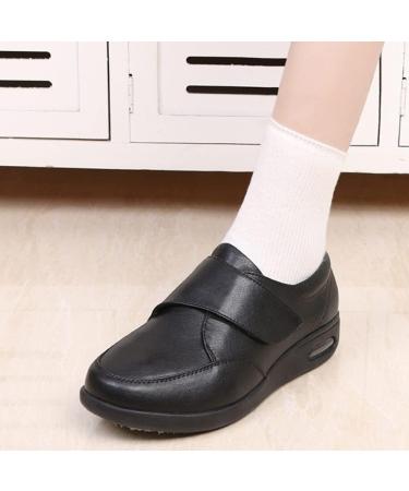 Men's Edema Diabetic Shoes - Comfortable Walking Sneakers for Swollen Feet - Elderly Men's Shoes Size 10.5 - Black - Buy Online on GoSupps.com