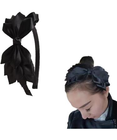 Bow Headbands for Women Girls Santin Headband No Damaging Bow Hair Band Black Headband Retro Hair Accessories for Women Girls - Buy Online on GoSupps.com