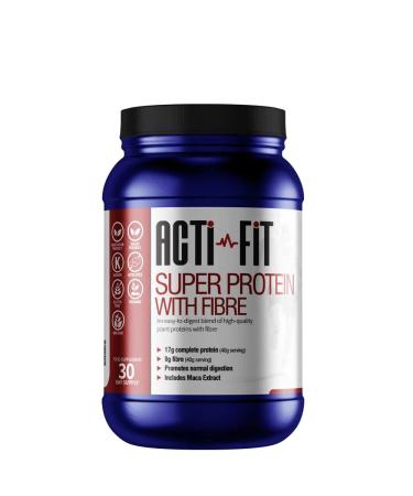 Acti-Fit Super Protein with Fibre | Plant-Based Protein Including Amino acids from Beans Seeds and Grain | Organic & Suitable for Vegans | 30-Day Supply | 1200g