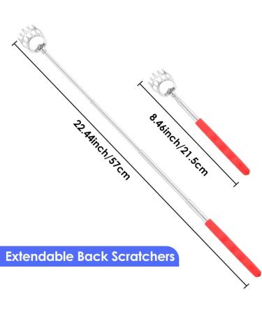 4-Pack Extendable Bear Claw Back Scratcher Set - Telescoping Metal Retractable Massager for Men and Women - Buy Online on GoSupps.com