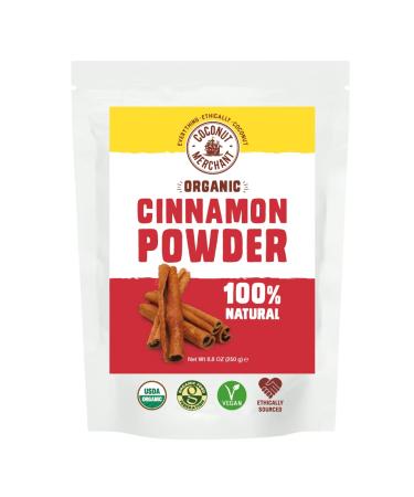 Coconut Merchant Organic Cinnamon Powder 250g | Ethically Sourced | Non-GMO | 100% Natural | Vegan | Gluten Free | for Smoothies Cooking and Baking (250g) Cinnamon 250g Pouch