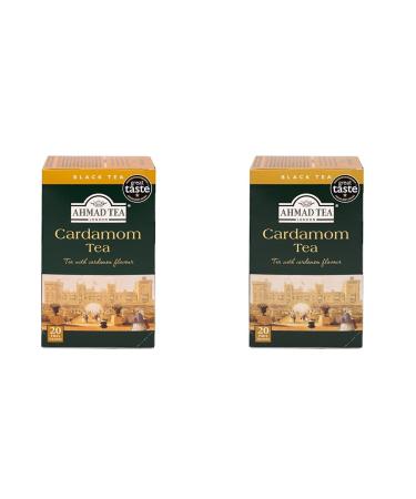 Ahmad Tea Cardamom Tea | Black Tea - 20 Teabag Sachets (Lot de 2)