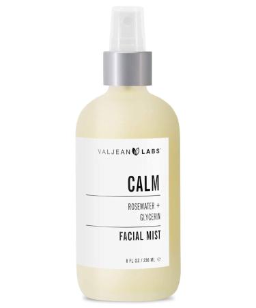 VALJEAN LABS Face Mist - Calm | Rosewater + Glycerine | Calms Moisturizes Soothes | Helps to Even Complexion | Paraben Free Cruelty Free Made in USA (8 oz) Calm 1 Count (Pack of 1)