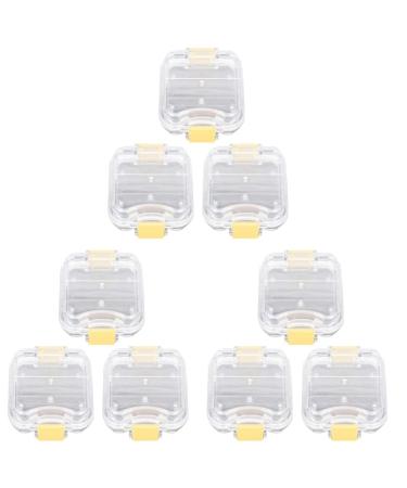 Healifty 9 pieces aligner holder material clear supplies dentures portable safety film dentures children dentures orhanizer memory container storage wrong cleaning braces with