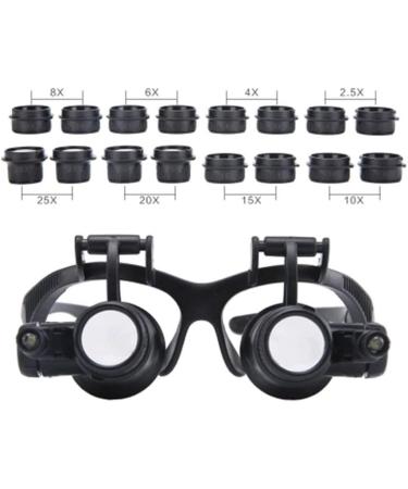 Head-Mounted Glasses-Type Magnifying Glass Portable Magnifying Glass High-Definition High-time Maintenance Watch Engraving Embroidery Reading 20 Times - Buy Online on GoSupps.com