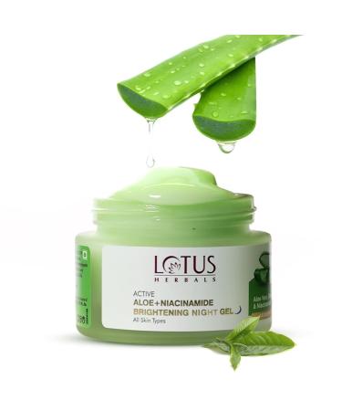 Lotus Herbals Active Aloe + Niacinamide Calm & Brighten Night Gel Hydrate the skin Parabenfree All skin types 50g