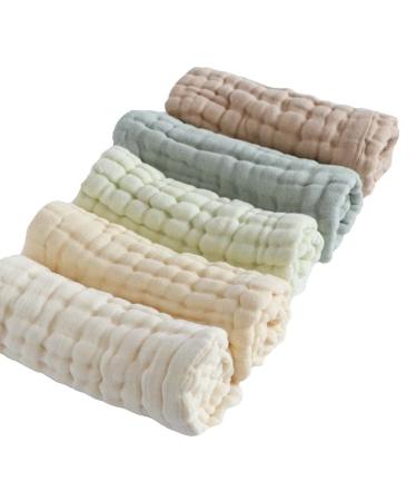 Baby Wash Cloth Baby Towels and washcloths 5 Pack Muslin Baby Washcloths Super Soft Newborn Bath Face Towels Cotton Reusable Wipes Baby wash Cloth Baby wash Cloth Light Green