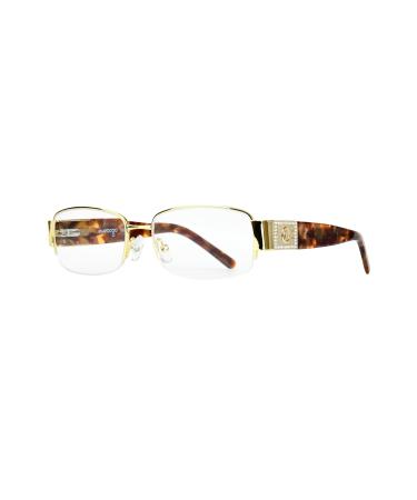 Verona Fashion Reading Glasses Spring Hinge with Crystals for Women Men Gold 1.25 x