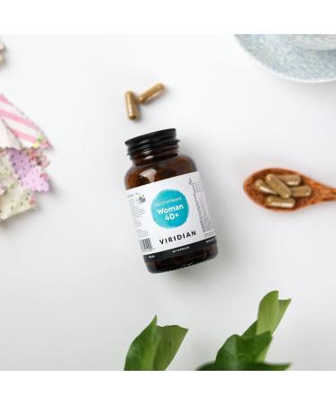 Viridian - Woman 40+ Multivitamin - 60 Veg Capsules | for Women Over 40 | Balanced B Vitamins & Phytonutrients for Energy & Well-Being | Non-GMO No Fillers | Formulated by Nutritionists | Vegan - Buy Online on GoSupps.com