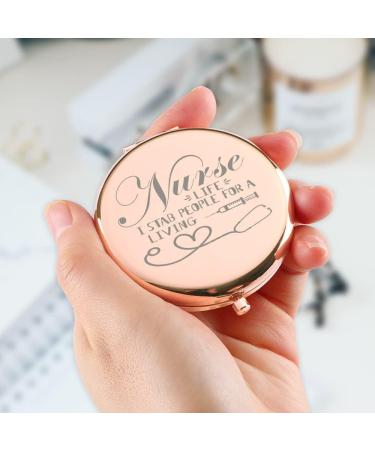 Dyukonirty Nurse Gifts - Rose Gold Makeup Mirror for Nurse Graduation and Nurse Week Celebrations - Buy Online on GoSupps.com