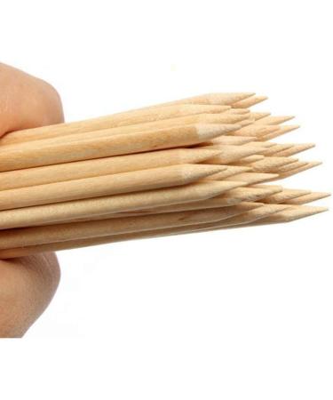 100 Pcs Nail Art Orange Wood Sticks Cuticle Pusher Remover Pedicure Manicure Care Tool Creative and Exquisite Workmanship - Buy Online on GoSupps.com