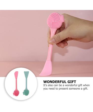 FRCOLOR 2pcs Silicone Cleansing Brush Set - Deep Exfoliating Facemask Spatulas for Face & Lips - Makeup Scraper & Cosmetic Brush for Perfect Skin Care - Buy Online on GoSupps.com