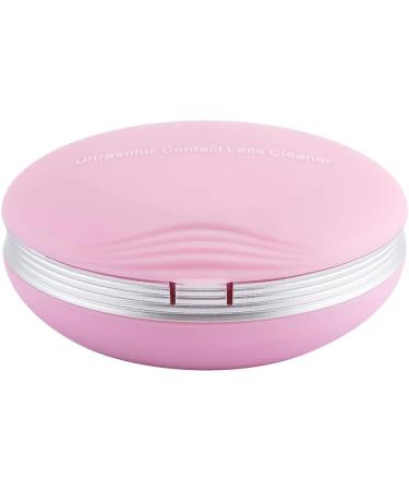 Haofy Ultrasonic Contact Lens Cleaner Machine - Auto Eye Protein Cleaning Case with USB Charger (Pink) - Buy Online on GoSupps.com
