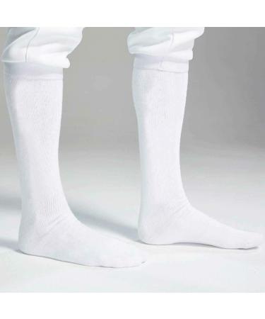 RayAuto Professional Sport Children Adults Fence Trockings Cotton Elastic Anti-slip compression stockings for Epee saber and foil L White