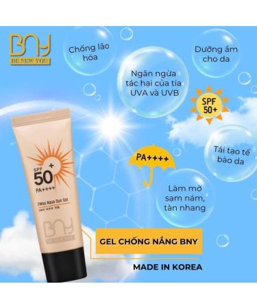 2 Pack x 30ml Be New You (BNY) Sun Gel SPF 50+ PA++++ Korean Sunscreen For All Skin Types - Buy Online on GoSupps.com