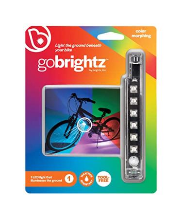 Brightz GoBrightz LED Bike Frame Light - LED Bike Frame Light for Night Riding - 4 Modes for Flashing or Constant Glow Light - Fun Safety Light Bike Accessories for Kids, Boys, Girls, Teens & Adults Color Morphing