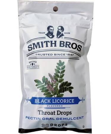 Sore Throat Lozenges with Pectin - Smith Brothers Black Licorice Flavor | Vintage Candy Cough Drops - Original American Throat Drops (Pack of 1 - Buy Online on GoSupps.com