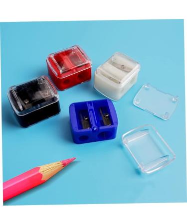  SENRN 4Pcs Makeup Pencil Sharpener Dual Holes Eyeliner Sharpener with Cover Colored Eye Cosmetic Pencil Sharpener for Eyeliner Lipliner Pencils - Buy Online on GoSupps.com
