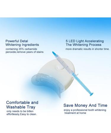 Teeth Whitening Gel Refill Kit - 9x3ml & 1x3ml Syringes with LED Light & 3 Mouth Trays | Best International Shipping - Buy Online on GoSupps.com