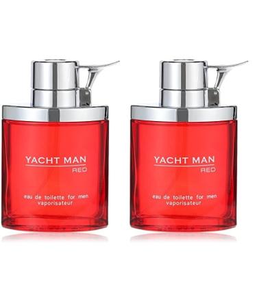Myrurgia Yacht Man Red Eau De Toilette Spray for Men 3.40 Ounce (Pack of 2) red 3.4 Fl Oz (Pack of 2)