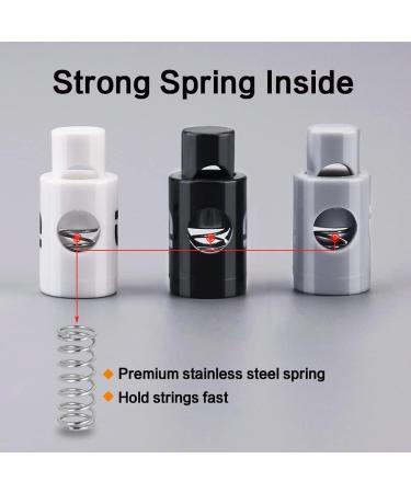 Single Hole Heavy Duty Cord Lock Stopper for No Tie Shoelaces - Black - Buy Online on GoSupps.com