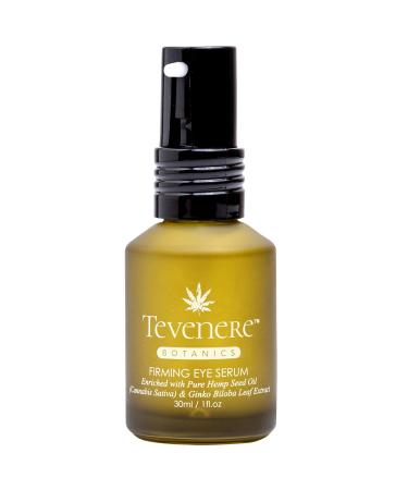Tevenere Botanics Firming Eye Serum - Enriched with Pure Hemp Seed Oil & Ginkgo Biloba Leaf - Reduces Wrinkles  Fine Lines  and Under Eye Bags. Reawakens Tired Eyes - 30ml