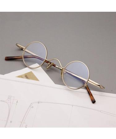 osiuujkw Vintage Round Eyeglasses Frame with Nose Pads Portable Foldable Legs Eyewear Frames Reading Glasses Replacement Gold Gold - Buy Online on GoSupps.com