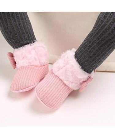 Spring Baby Winter Warm Fleece Booties | Non-Slip Soft Sole Shoes for Newborn | Adjustable Crawling Prewalker Boots for Girls Boys Toddler 0-18 Months - Buy Online on GoSupps.com