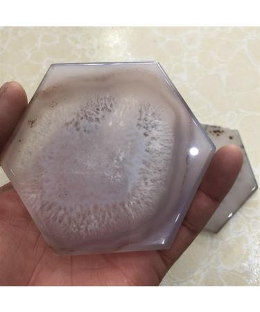 Natural Crystal gem Agate Hand-Cut Hexagonal Shape for a Very Beautiful Water Cup Base Full of Texture - Buy Online on GoSupps.com