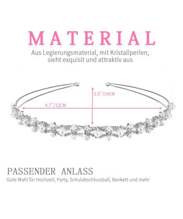 Voarge Rhinestone Hair Ties - Elegant Pearl & Crystal Wedding Hair Jewelry for Brides - Buy Online on GoSupps.com