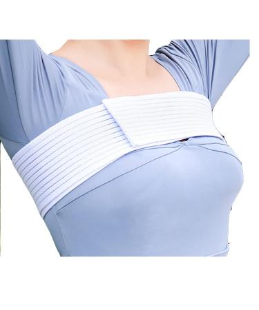 Breast Implant Stabilizer Chest Compression Band Post Surgery Stabilizer for Breast Implant (White)