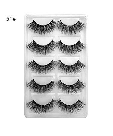 HBZGTLAD 5 Pairs Fluffy Faux Mink Strip 3D Lashes - Natural False Eyelashes for Stunning Eyes | International Shipping Available - Buy Online on GoSupps.com