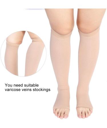 Unisex Varicose Veins Compression Stockings - Anti-Fatigue Thigh High Open Toe for Improved Circulation - Buy Online on GoSupps.com