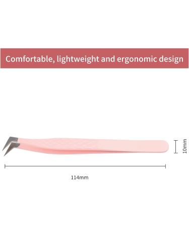FADLASH 90 Degree Curved Volume Lash Extension Tweezers for Professional Artists - Ideal for Larger Fans - Fiber Tip 90 Tweezer - Buy Online on GoSupps.com
