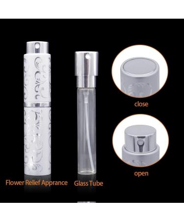 2-Piece 10ml Portable Atomizer Sprayer Set for Perfume | Refillable Fine Mist Spray Bottles | Travel-Friendly Perfume Atomizer Kit with Funnel | Silver & Black - Buy Online on GoSupps.com