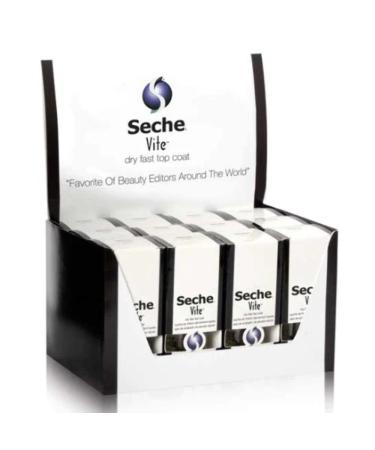 Seche Vite Dry Fast Top Coat Display Case Set 12 Pieces 2.7 Pounds
